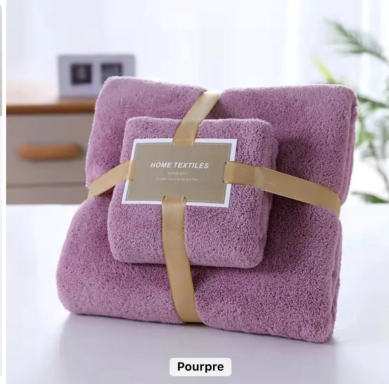 Ensemble serviette micro fibre super doux