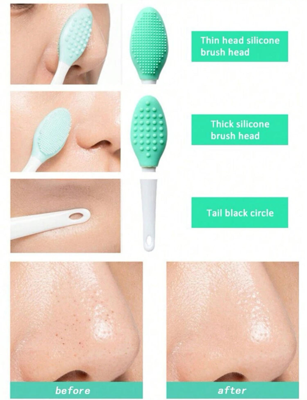 Brosse Visage en Silicone Nettoyante et Exfoliante
