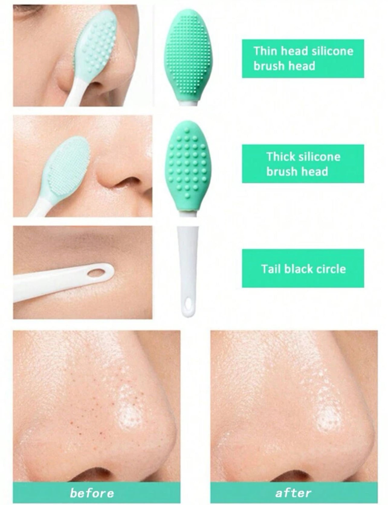 Brosse De Nettoyage De Visage En Silicone Exfoliante Pore