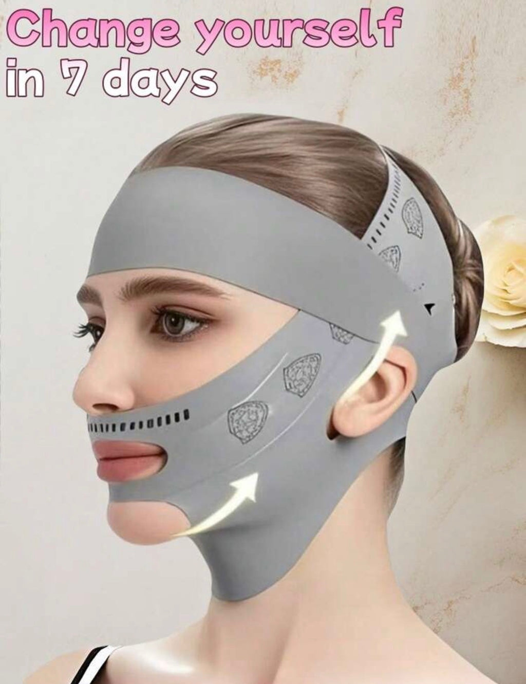 Masque de Lifting Facial & Réducteur Double Menton – Gris