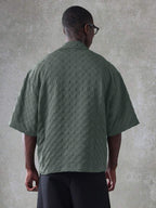 Chemise Homme Oversize Texturée – Style Élégant Décontracté