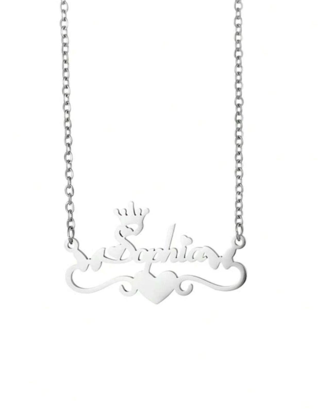 Collier personnalisé en forme d'aile avec nom personnalisé, avec chaîne à pendentif au choix en acier inoxydable