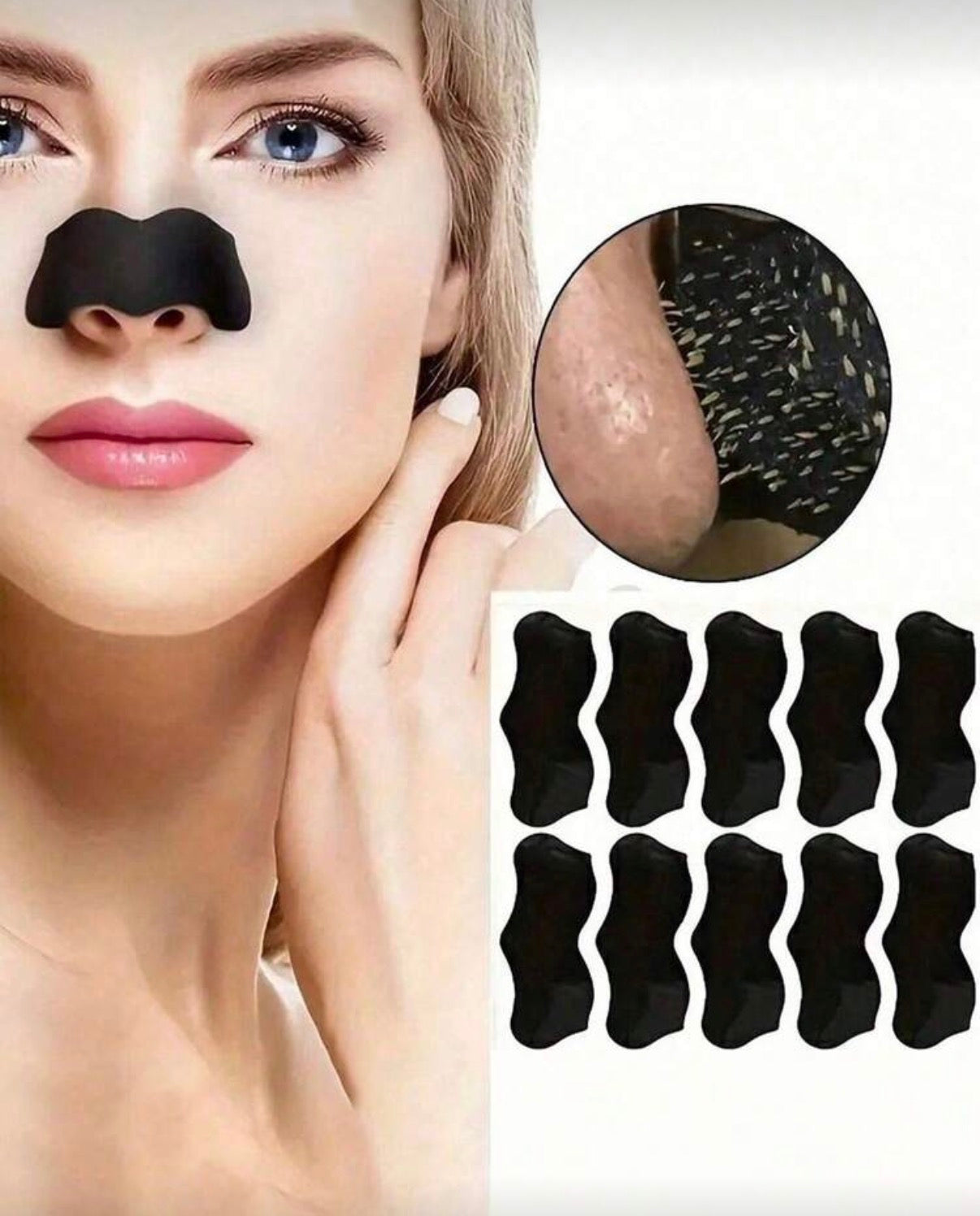 30 Patchs Nez Anti-Points Noirs au Charbon – Nettoyage Purifiant et Pores Invisibles