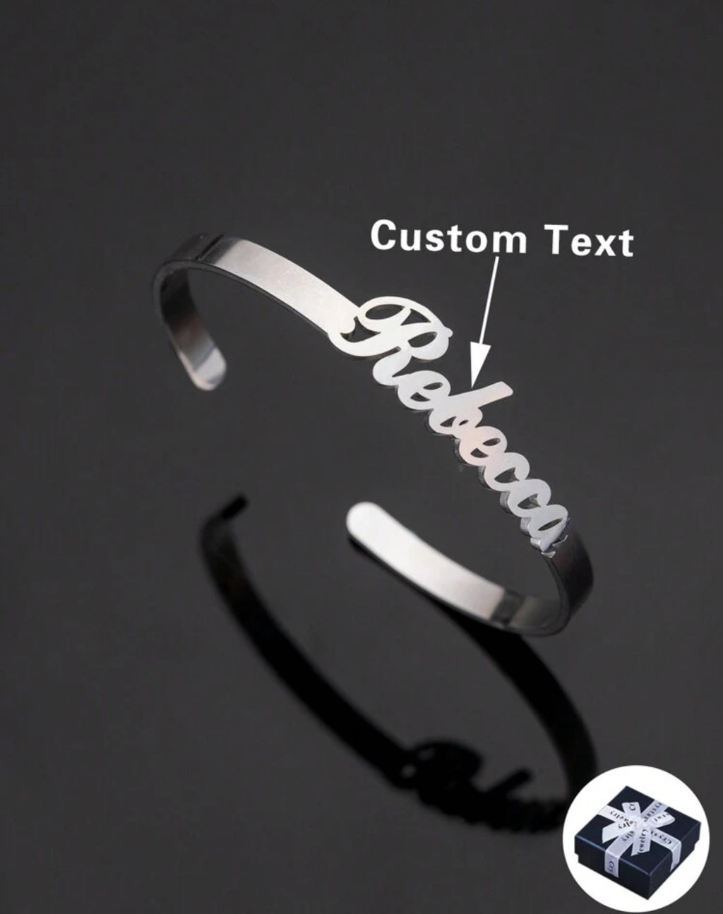 Bracelet Réglable Personnalisé en Acier Inoxydable