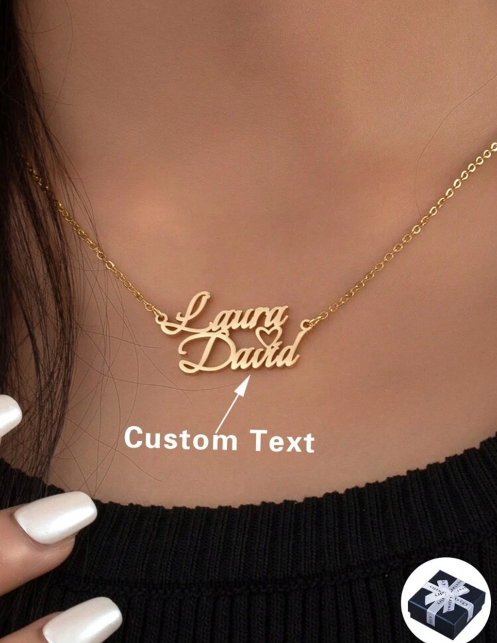 Personalized Stainless Steel Heart Necklace