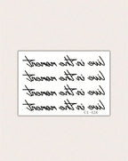 Tattoo Sticker - “Live in the Moment"
