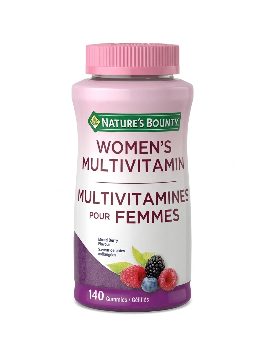Multivitamines pour Femmes Nature's Bounty – Saveur Baies Mélangées (140 Gélifiés)