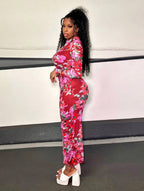 Robe Moulante Froncée À Imprimé Fleuri