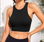 Crop Tops Côtelés en Tricot