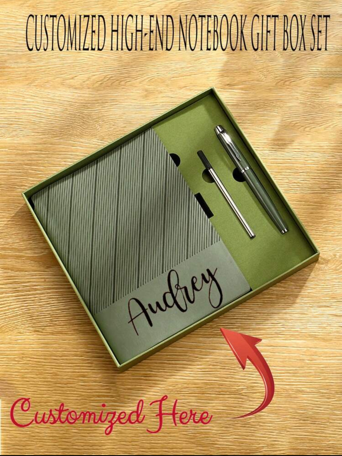 Personalized Premium Notebook and Pen Gift Set