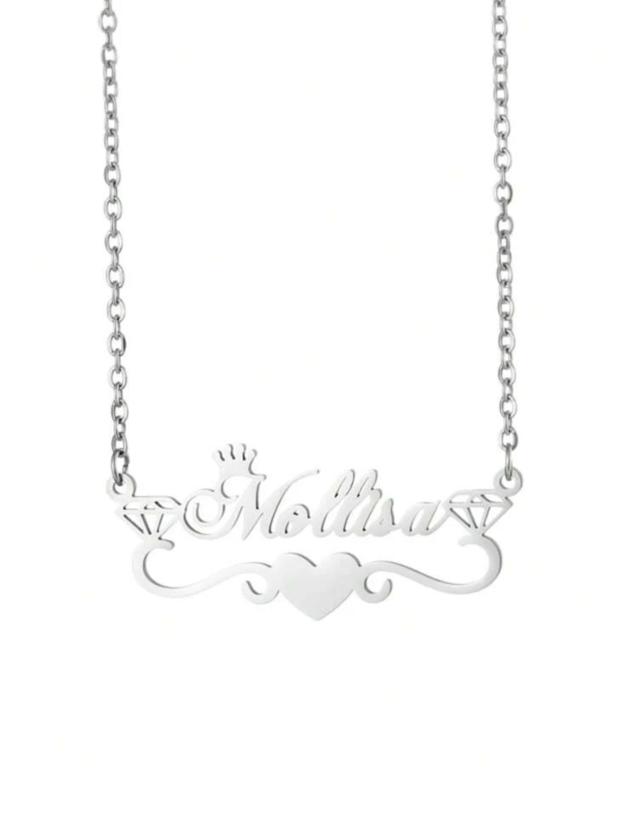 Collier personnalisé en forme d'aile avec nom personnalisé, avec chaîne à pendentif au choix en acier inoxydable