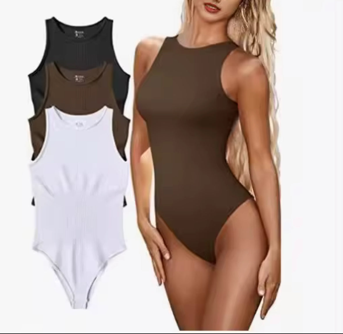 Body femme sans manches col rond – Basique chic multicolore