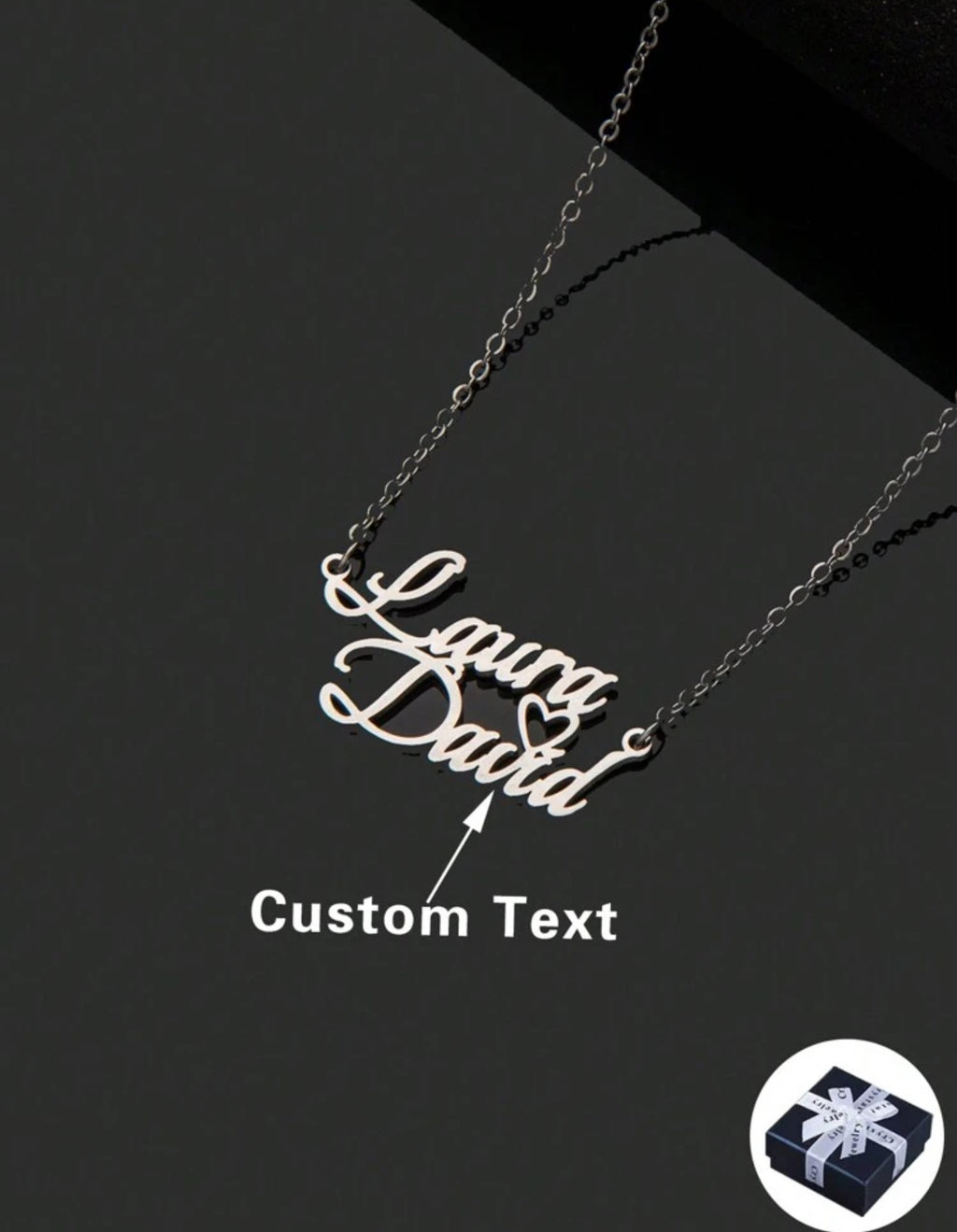 Personalized Stainless Steel Heart Necklace