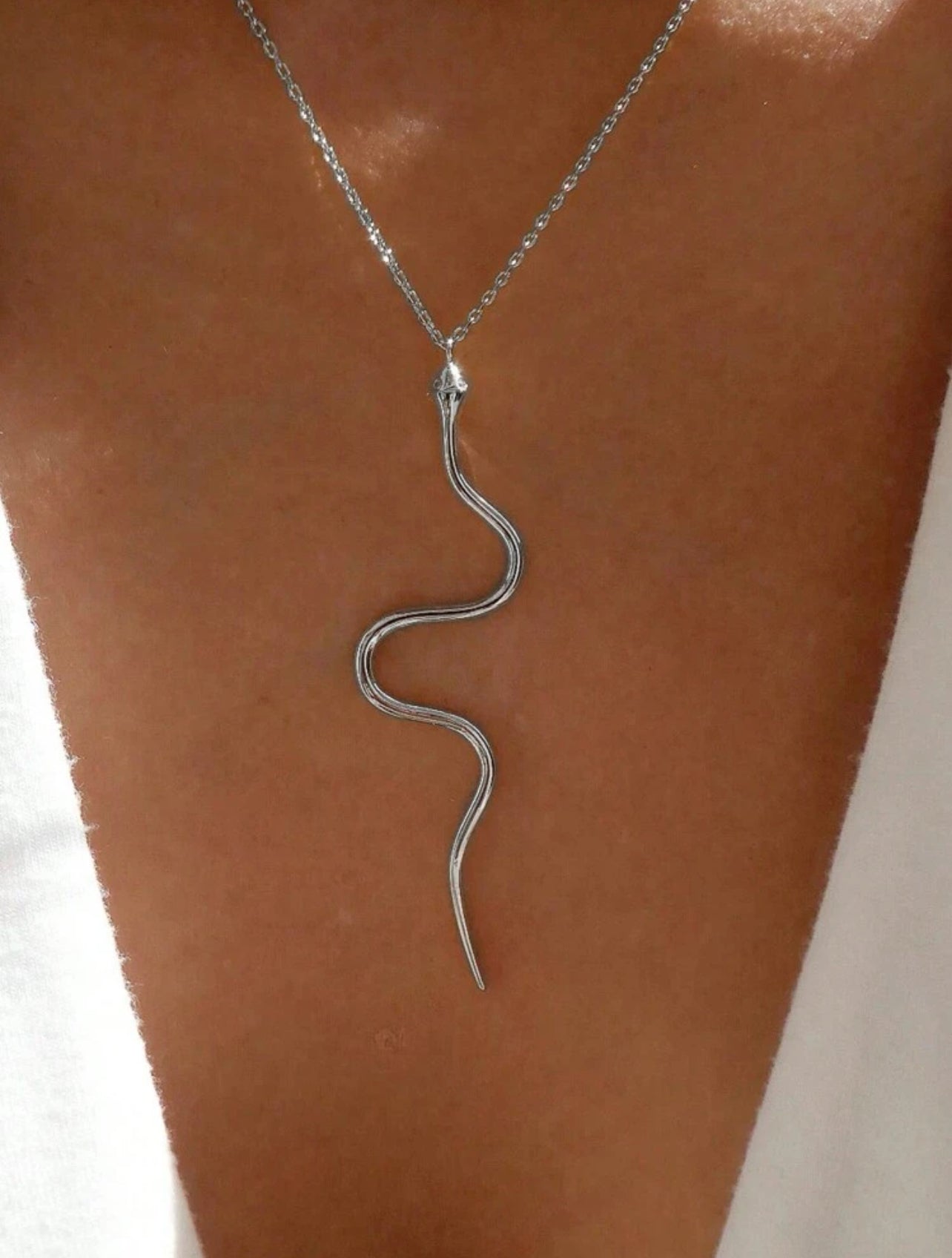 1 pièce nouveau collier pendentif en forme de serpent à la mode pour hommes et femmes