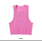 Crop Tops Côtelés en Tricot