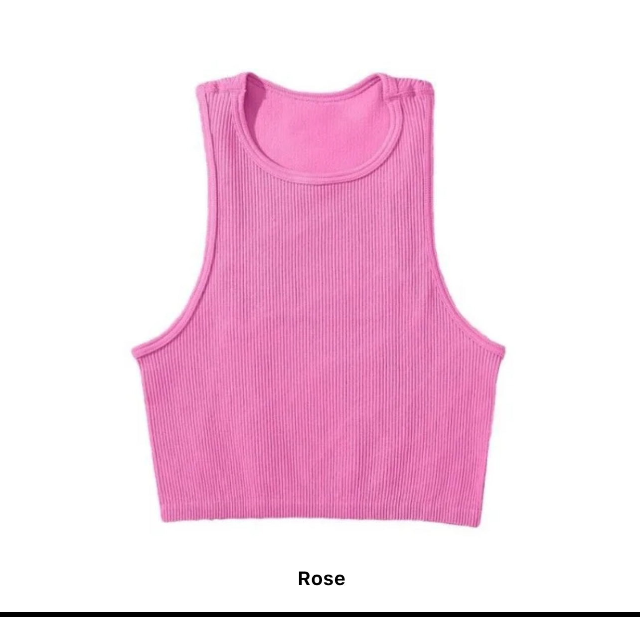 Crop Tops Côtelés en Tricot