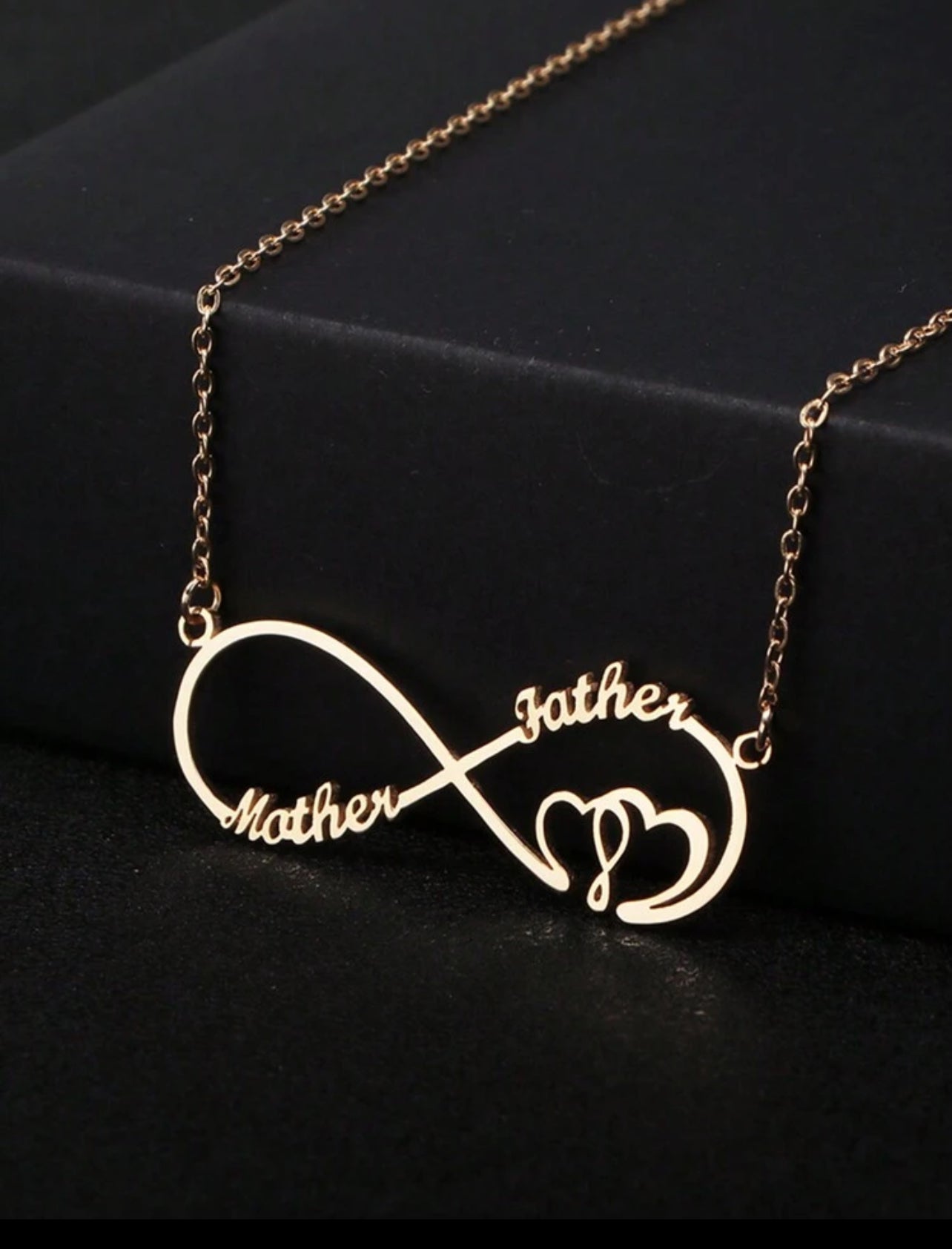 Collier Personnalisé Personnalisé Infinity & Heart Double Name