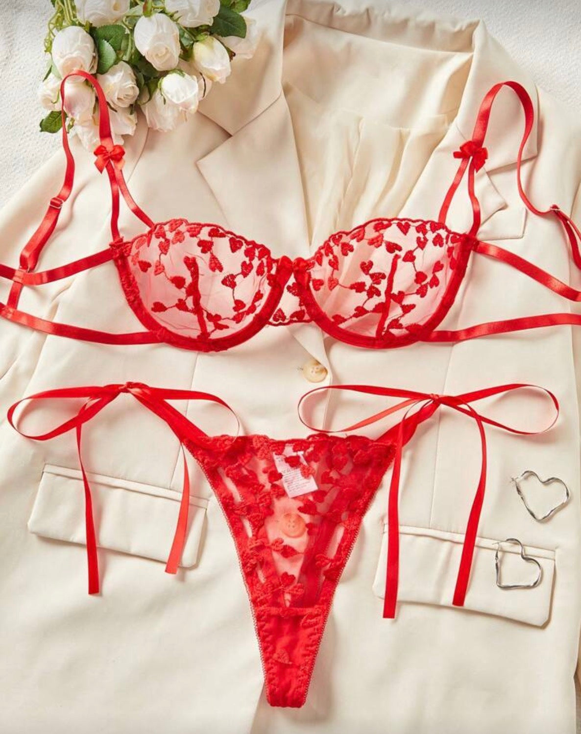 Ensemble Lingerie "Cœurs Enlacés"