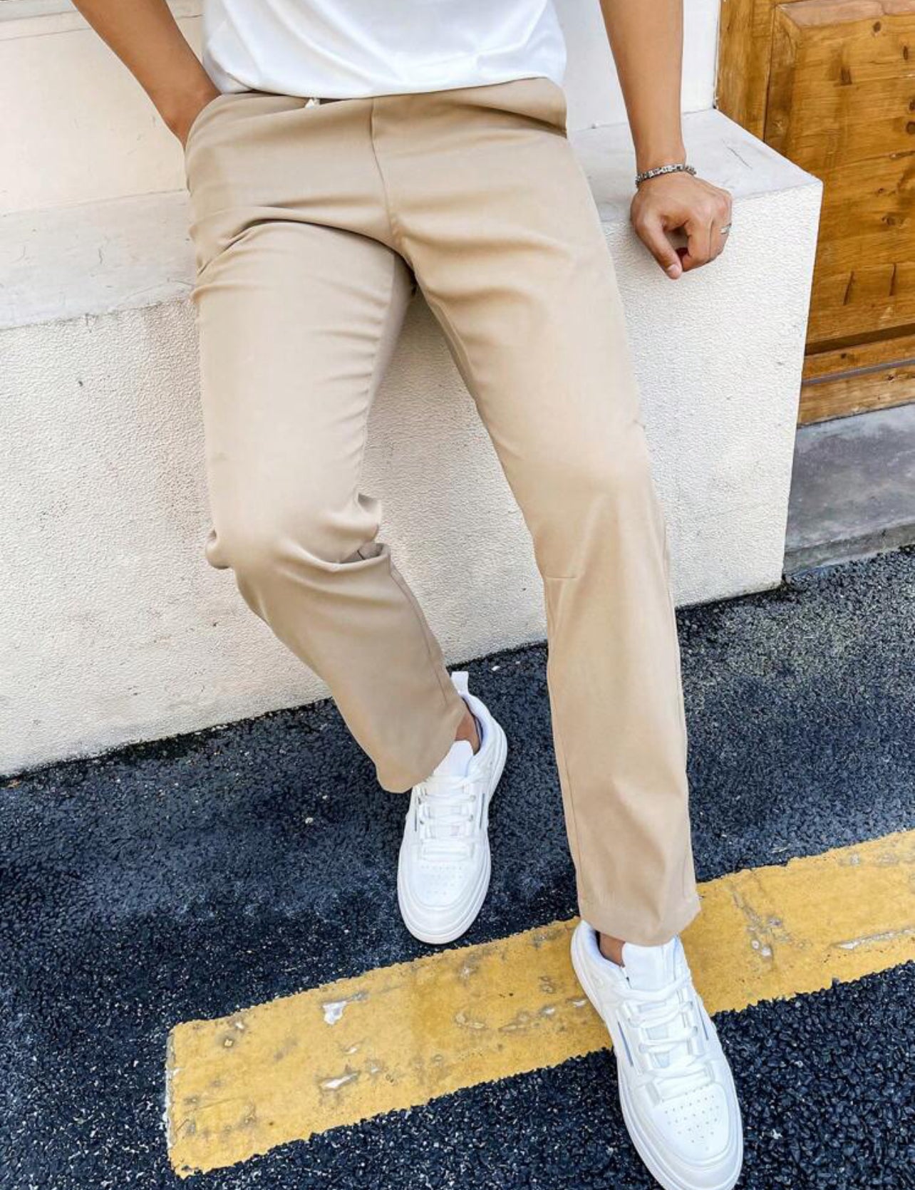 Pantalon À Cordon À Poche Homme