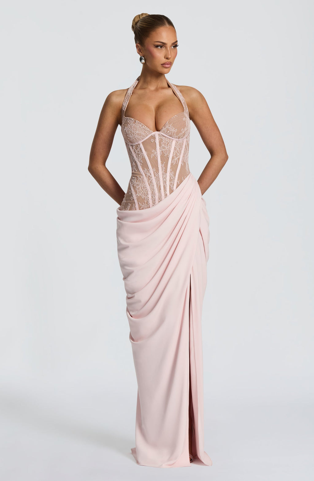 ROBE LONGUE BONITA - ROSE POUDRÉ