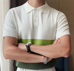 Polo chemise de golf décontracté été à manches courtes col pull glace soie