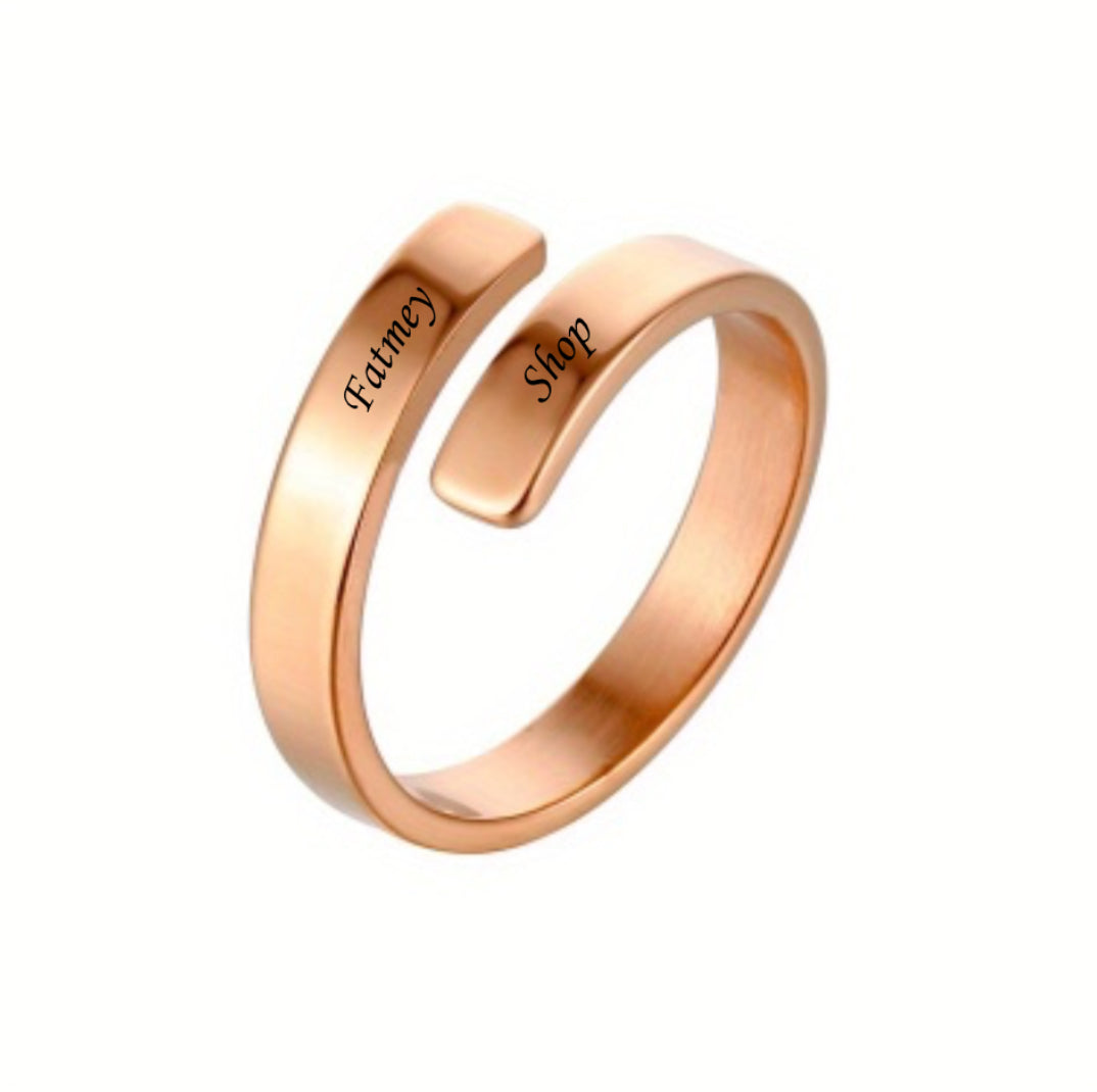Bague personnalisée minimaliste double couche