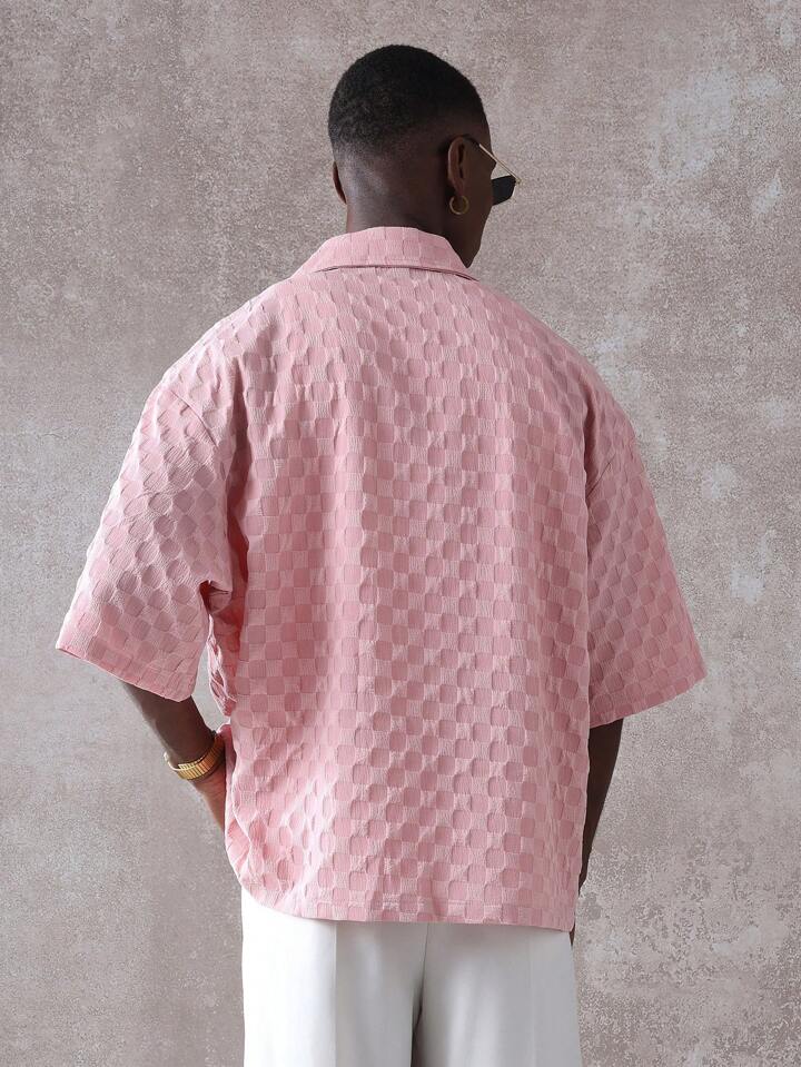 Men's Oversized Textured Shirt – Smart-Casual Style