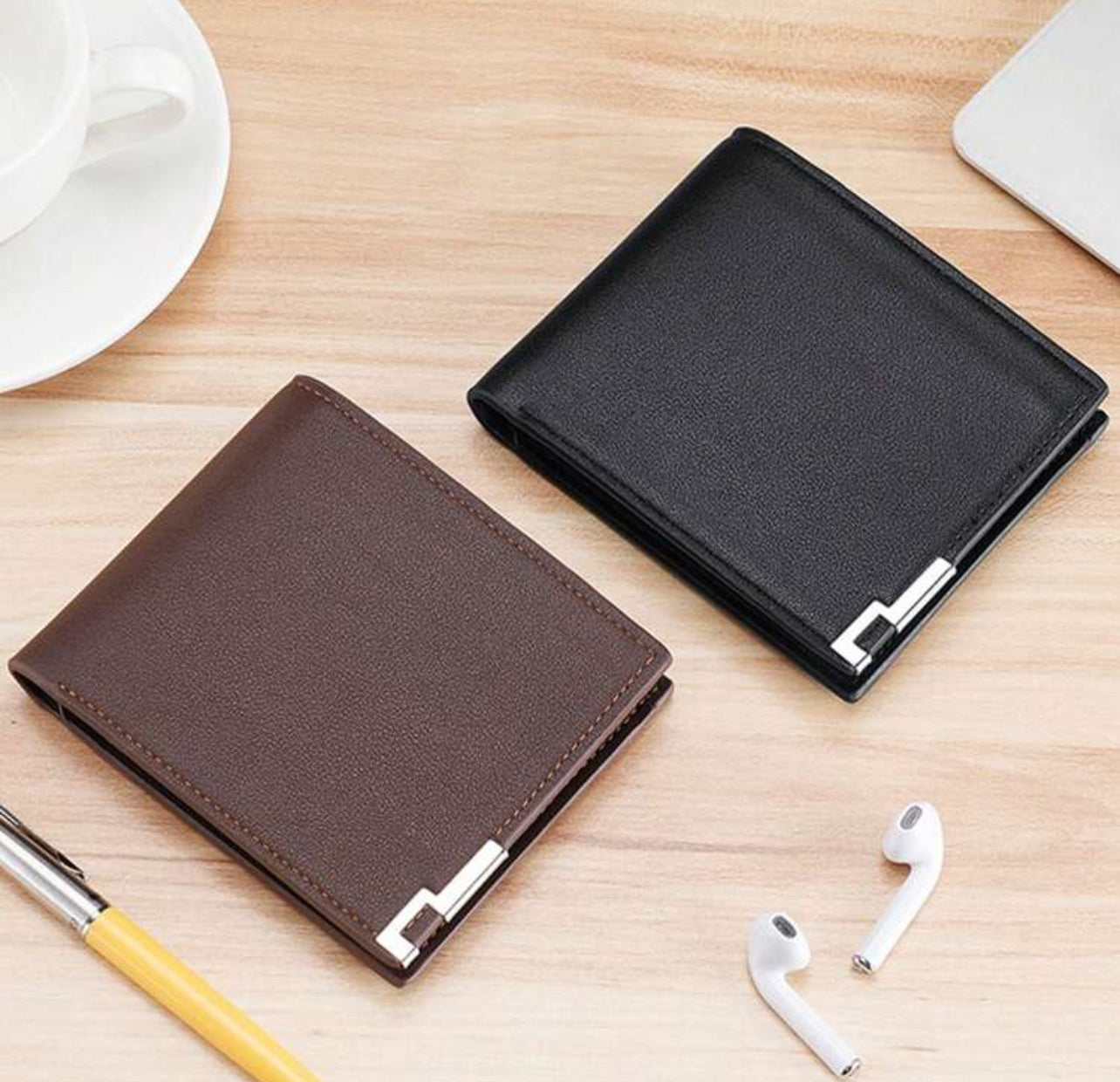 Portefeuille en cuir PU photo et texte personnalisé