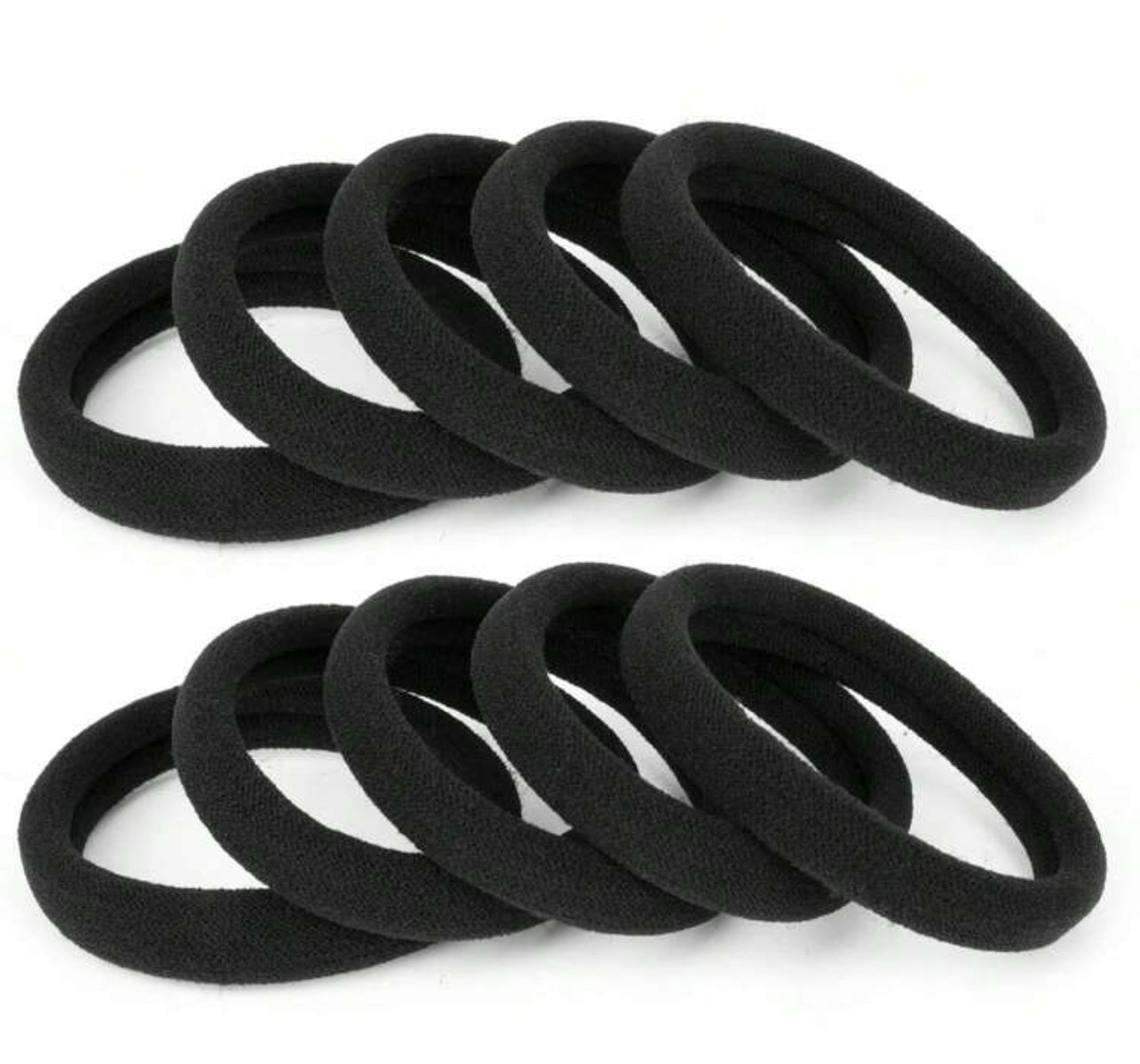 50pcs bandes de cheveux noires pour femmes filles bandeau haute élasticité