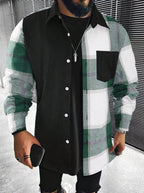 Chemise À Manches Longues À Carreaux