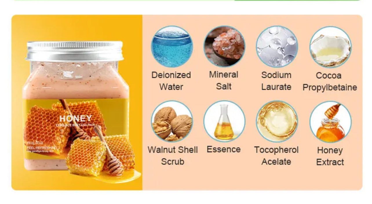 Gommage exfoliant pour le corps à base de plantes et de sel de mer