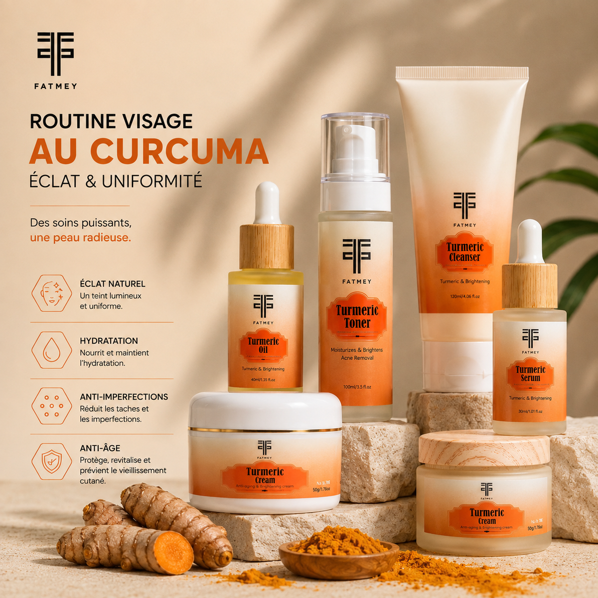 Routine Visage au Curcuma – 6 Soins | FATMEY