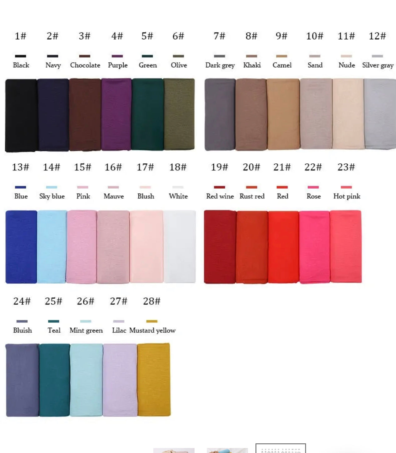 Hijab Jersey Ultra Doux – 24 Couleurs Confort & Élégance