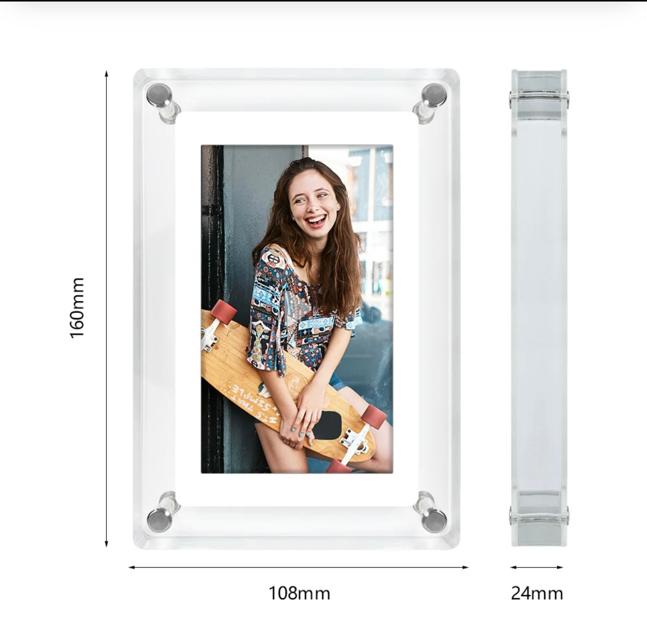 Cadre numérique ( photos/ vidéos) acrylique HD