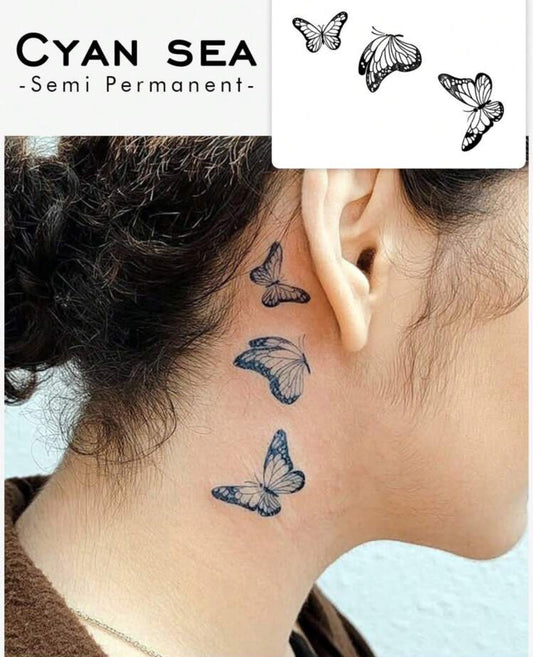 Tatouage Temporaire Papillons Élégants – Effet Semi-Permanent