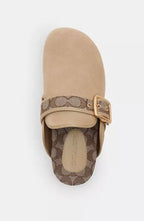 Coach Archival Buckle Clog – Sabots Femme en Cuir Suédé