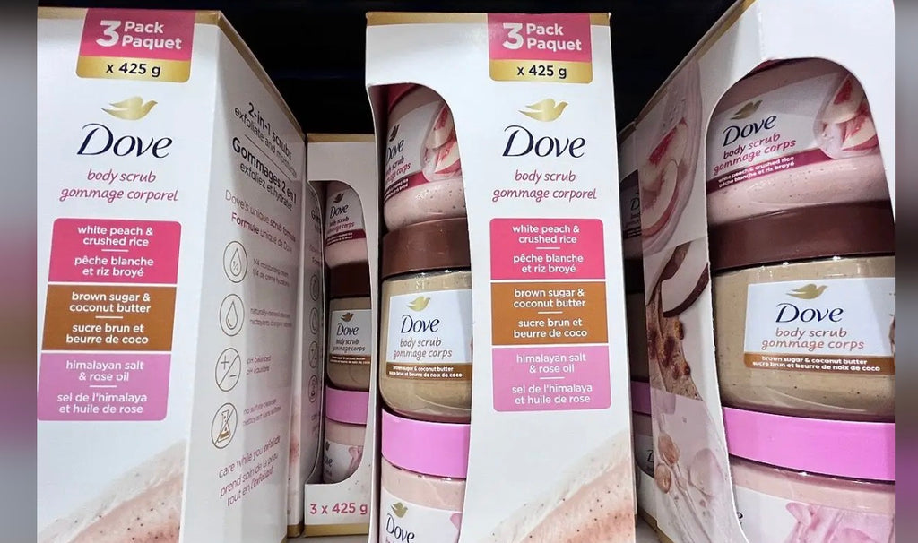 Dove – Set of 3 Body Scrubs, 425 g Each