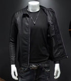 Veste Urbaine Ajustée avec Détails de Surpiqûres