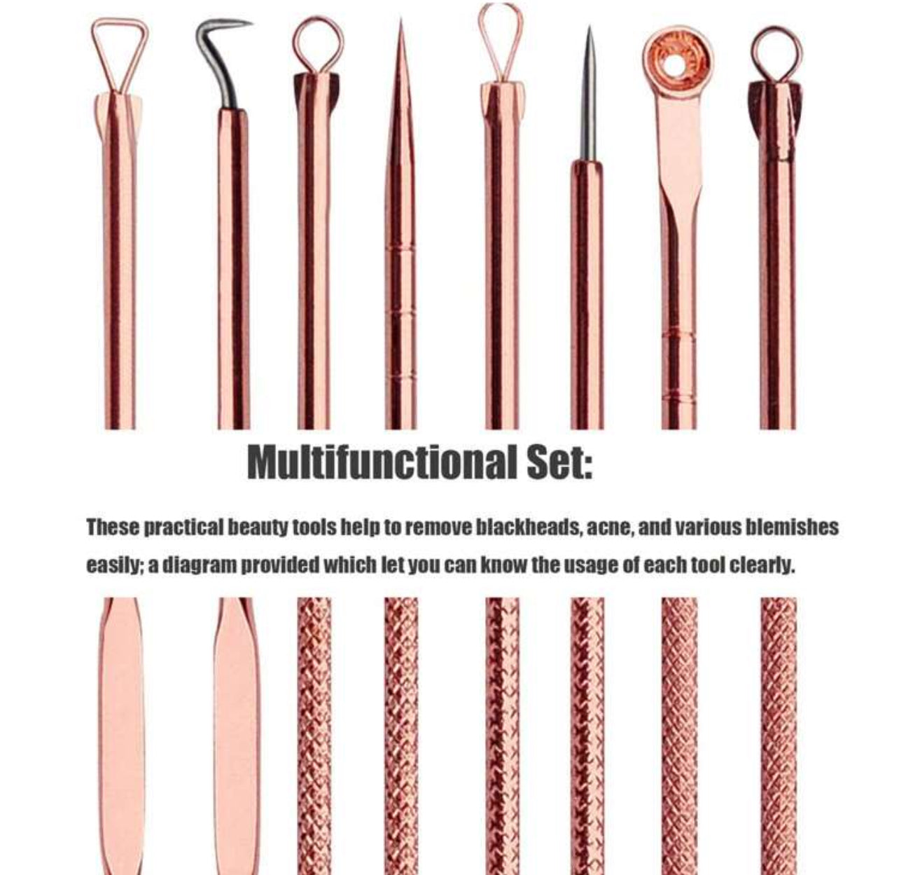 Ensemble de 4 Pièces - Kit d’Outils d’Extraction de Points Noirs et Comédons