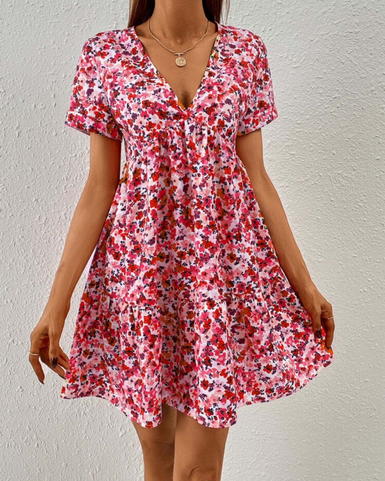 Robe Imprimé Floral À Volants