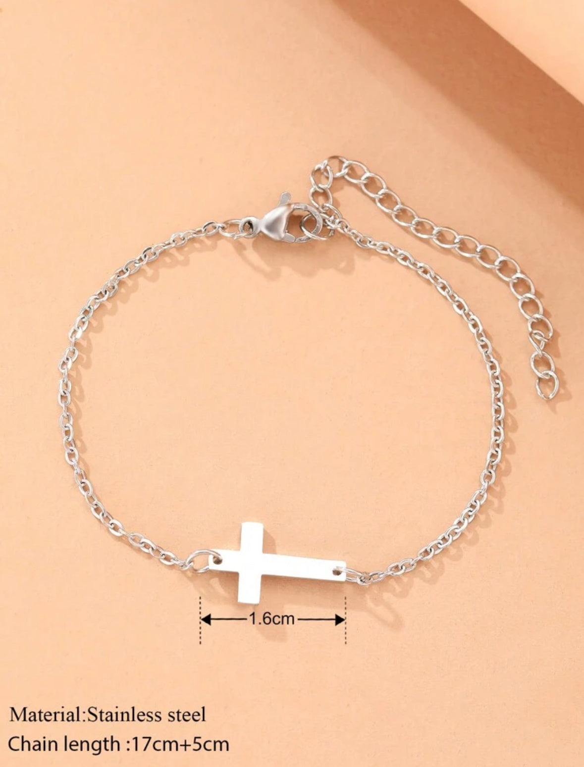 Bracelet Croix en Acier Inoxydable – Élégance et Spiritualité