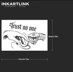 Tatouage Temporaire “Trust No One” - Design Intense et Expressif