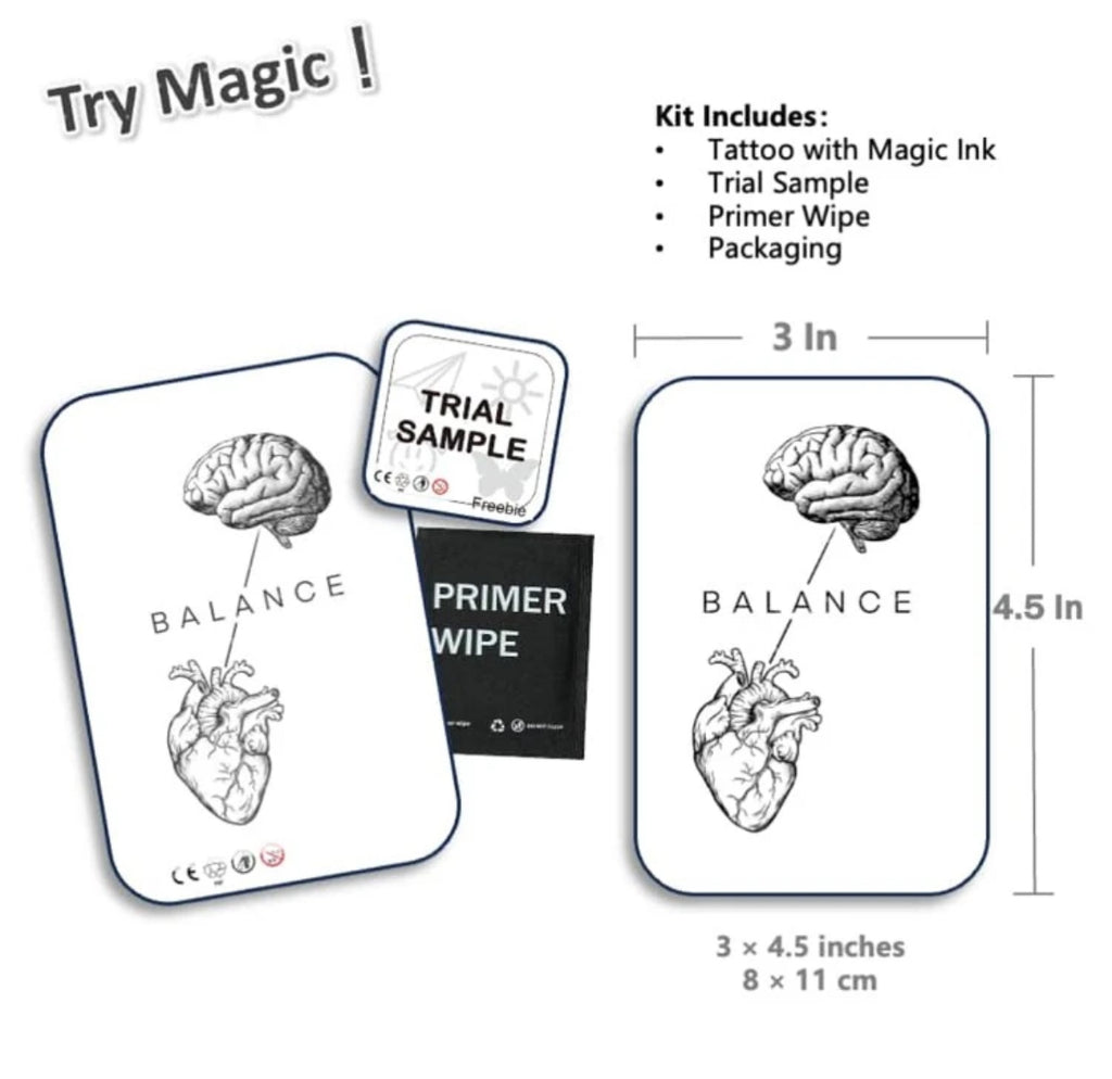 Heart & Mind Balance Temporary Tattoo