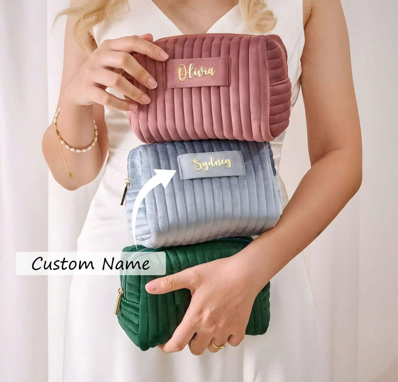 Trousse à cosmétiques avec nom personnalisé