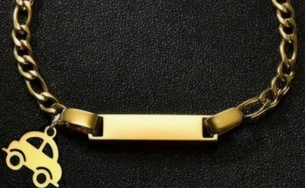 Bracelet d'Identité Ajustable avec Breloque Ludique
