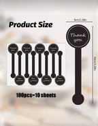500pcs Étiquettes Adhésives "Thank You" Scellantes – Pour Boîtes, Sacs et Emballages Cadeaux