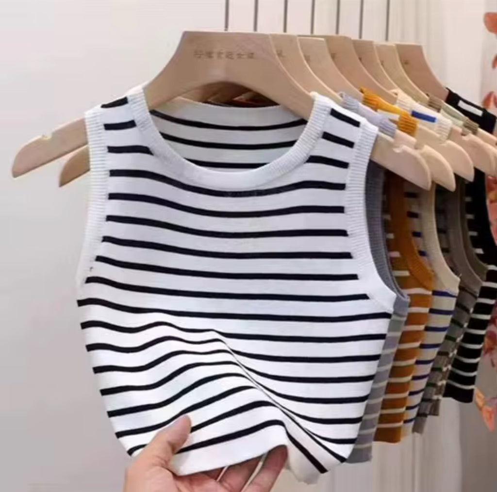 Striped Ribbed Tank Top