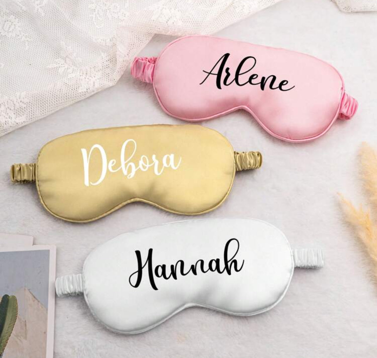 Masque de nuit personnalisé en satin ,masque de sommeil
