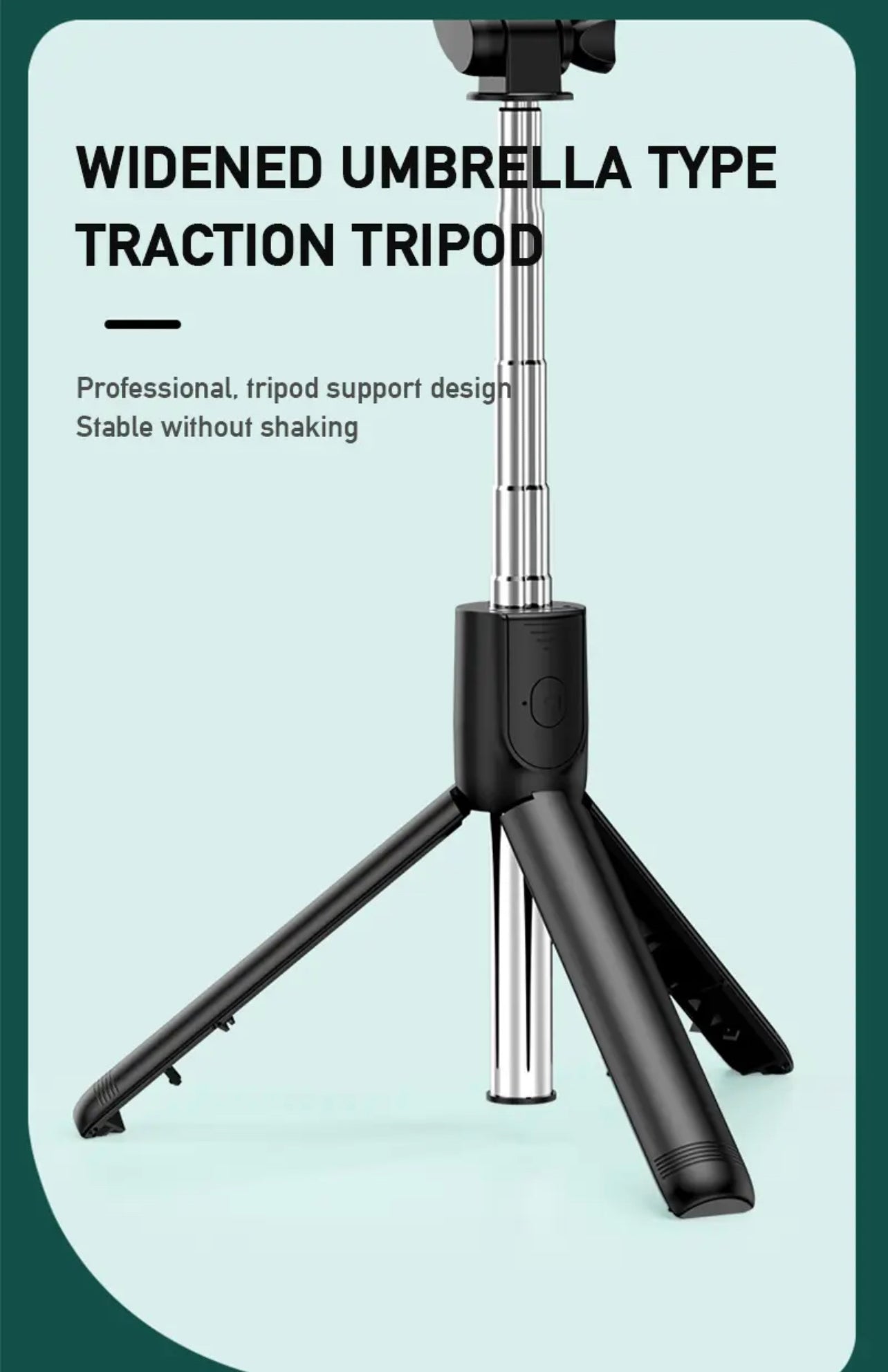 Bâton de Selfie sans fil pour téléphone portable avec trépied