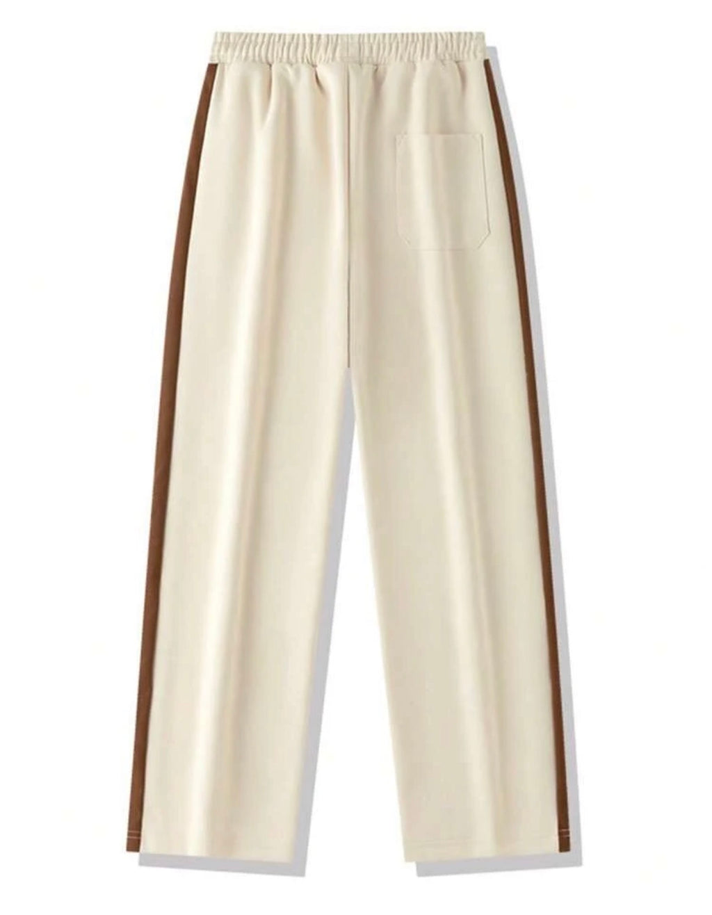 Pantalon Jogger Premium Beige à Bandes Contrastées